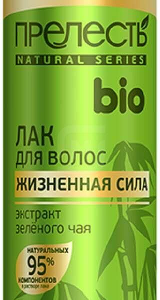 Лак для волос Прелесть Био сильн фикс экстракт зеленый чая, 250 мл