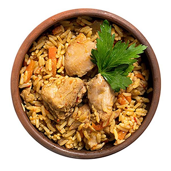 Плов с курицей и овощами