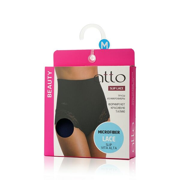 Женские трусы Atto Lace slip vita alta Тёмно-синие M