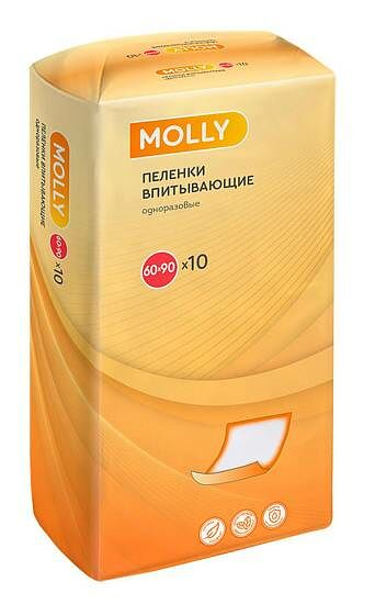 MOLLY пеленки медицинские 60х90 №10