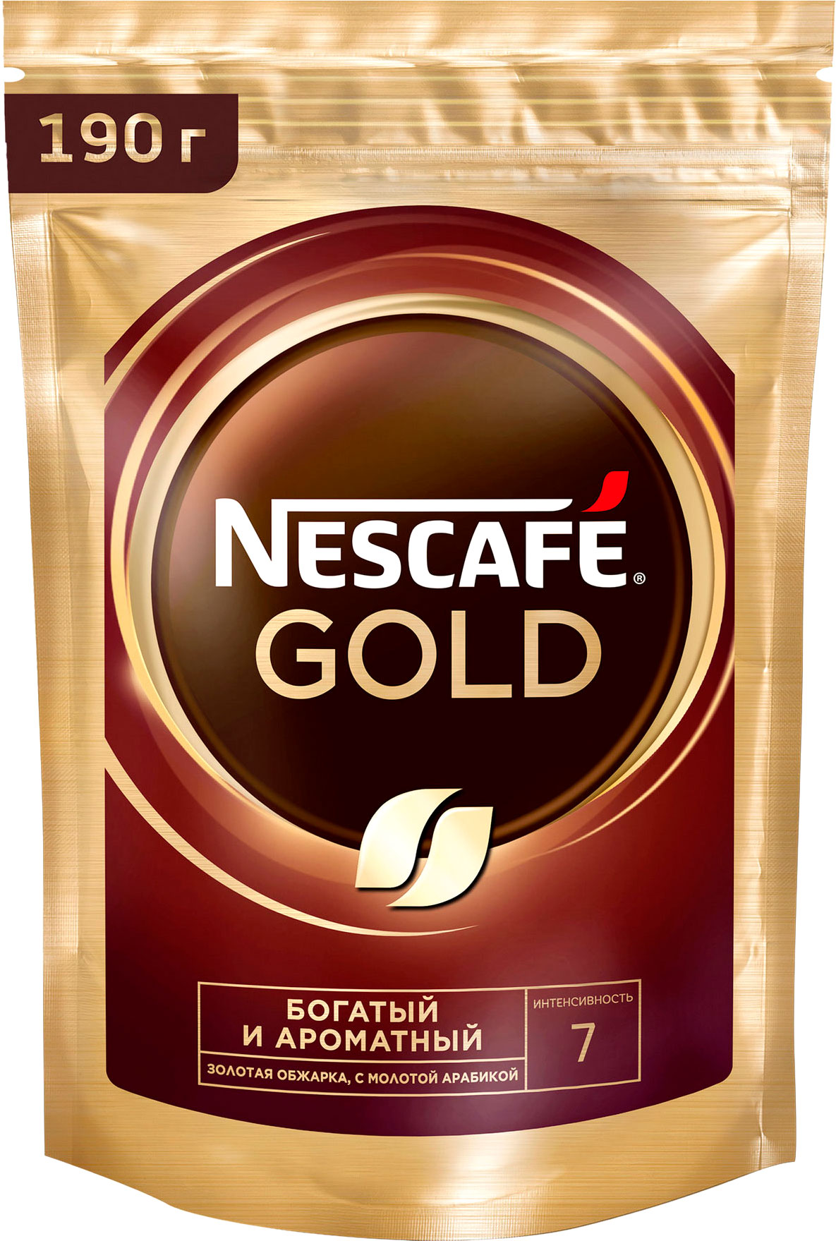 

Кофе молотый в растворимом Nescafe Gold