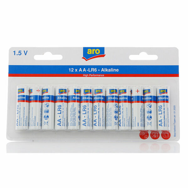 Батарейки АА ТМ Aro (Аро), 12 шт