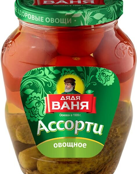Ассорти Дядя Ваня Огурцы и томаты 680г