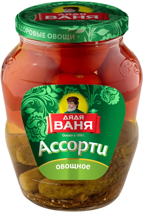 

Ассорти Дядя Ваня маринованное овощное 680 г