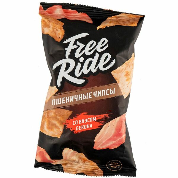 Чипсы пшеничные Free Ride со вкусом бекона, 50г