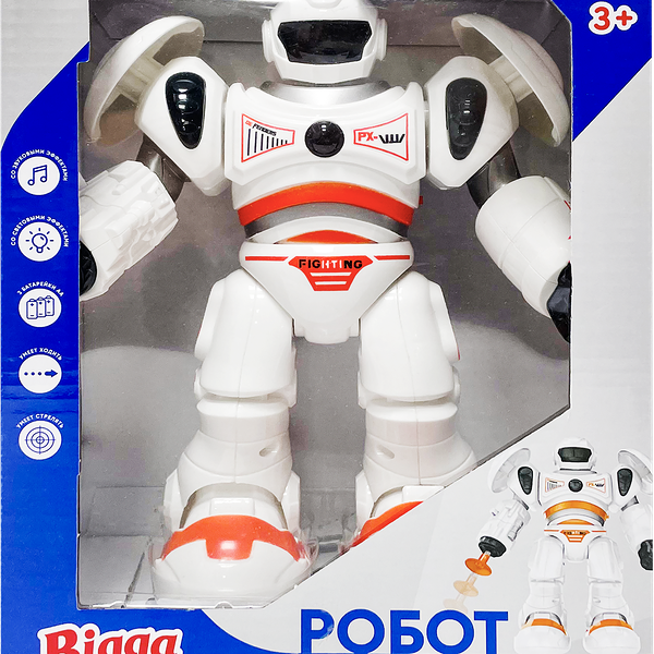 Набор игровой Bigga Стреляющий робот, со световыми и звуковыми эффектами
