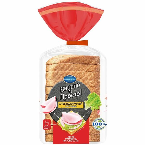 Хлеб Вкусно и просто Тостовый пшеничный