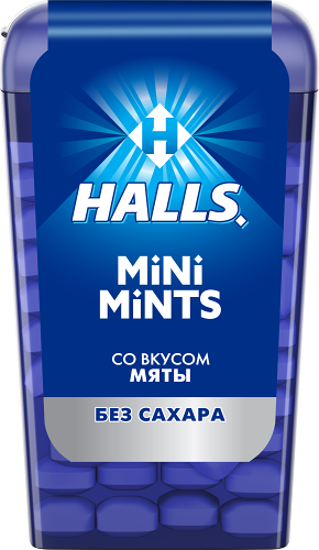 Конфеты Halls Mini Mints со вкусом мяты без сахара 12.5 г