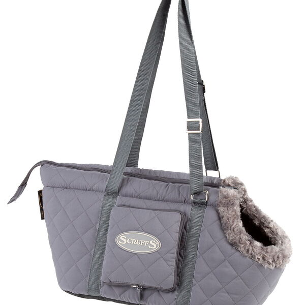 Сумка-переноска для кошек и собак Scruffs Wilton серая 38 х 20 х 24 см