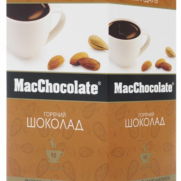Какао-напиток растворимый MacChocolate c ароматом миндаля, 10 шт.