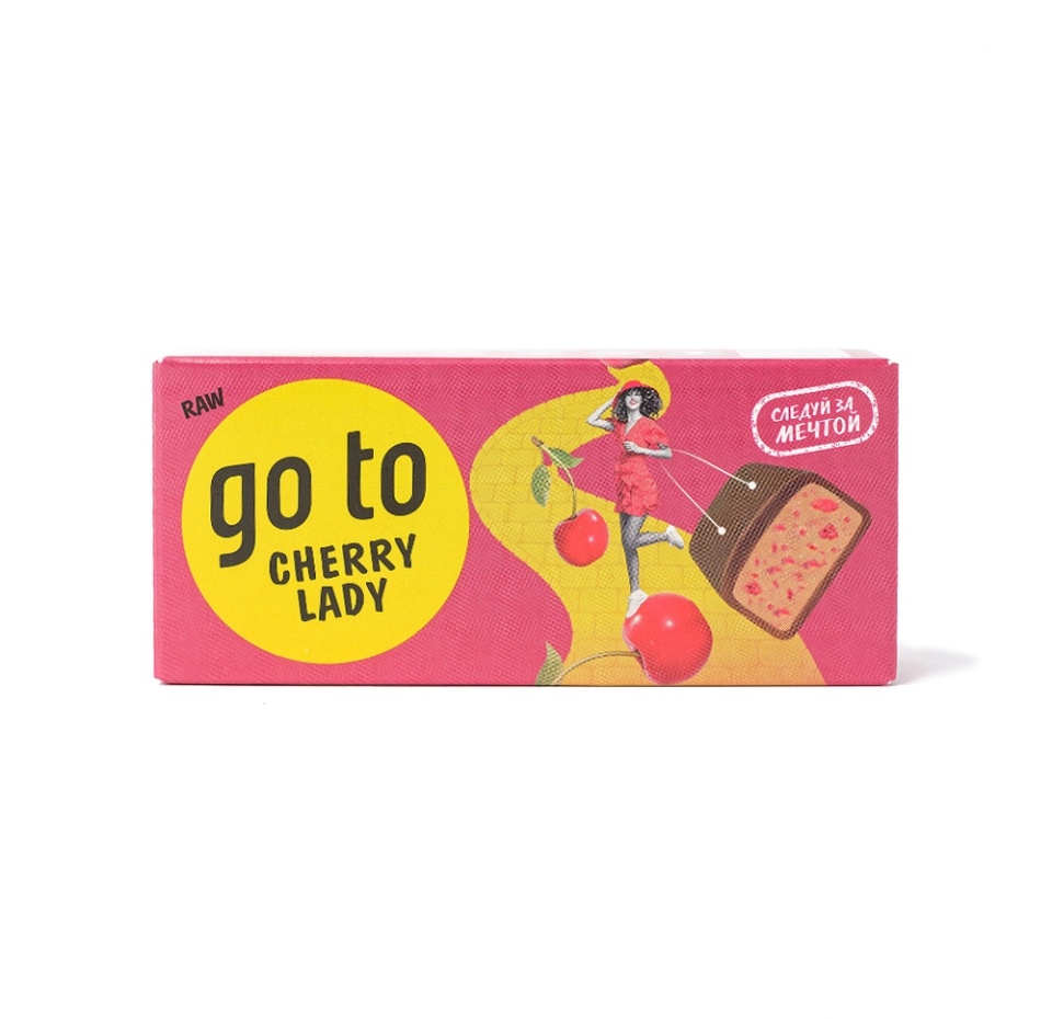 

Батончик шоколадный с кешью и вишней Cherry Lady, Raw to Go 45 г
