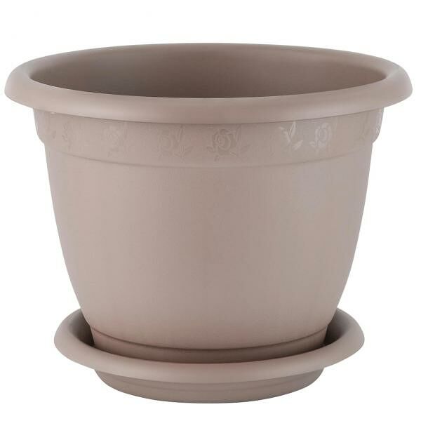 Горшок для цветов INGREEN Aphrodite D 430мм, 25,8л, с подставкой, французский платан