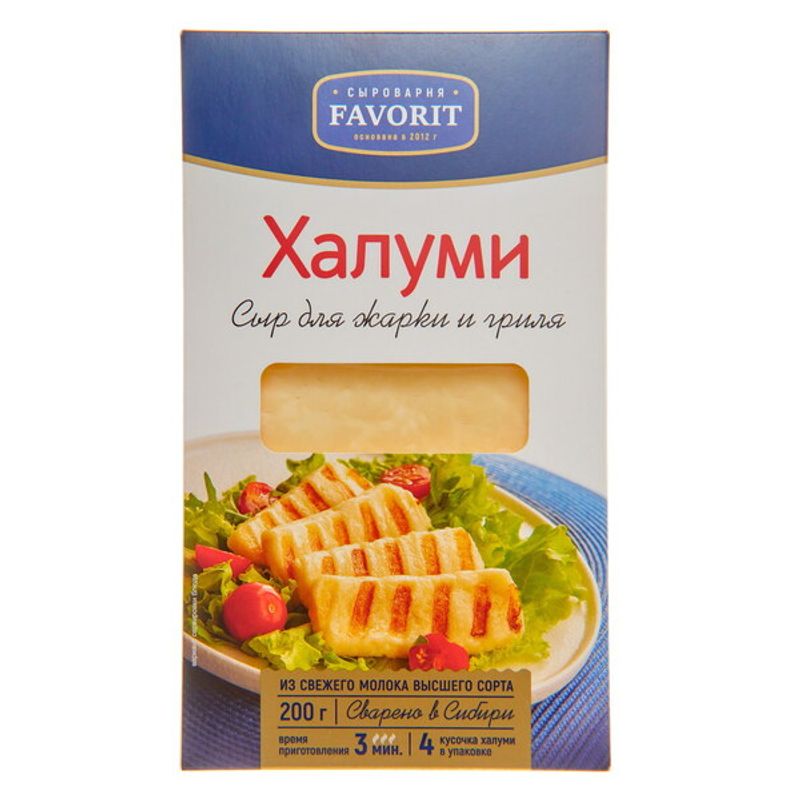 

Сыр Халуми Favorit cheese для жарки и гриля 45% 200 г