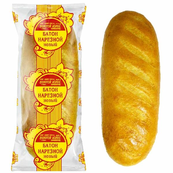 Батон Золотой Колос Нарезной новый, 300г