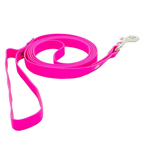 Поводок из биотана, 15мм, длина 2м, матовый, розовый