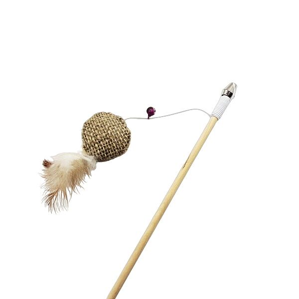 Дразнилка Верные Друзья Эко Шарик с кошачьей мятой и перьями для кошек