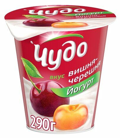 Йогурт вязкий живой Чудо Вишня-Черешня 2%