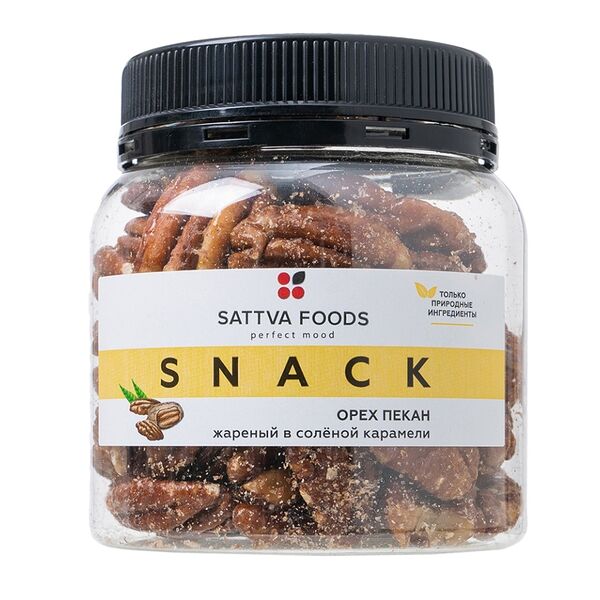 Орехи Sattva Foods Пекан жареный в соленой карамели