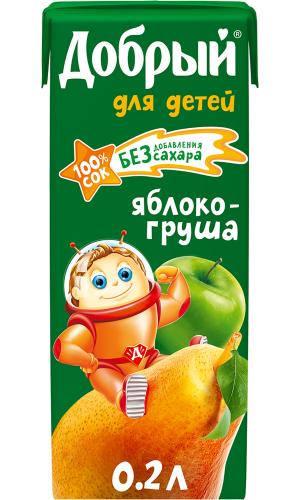 

Сок Добрый Active kid Яблоко-груша 200 мл