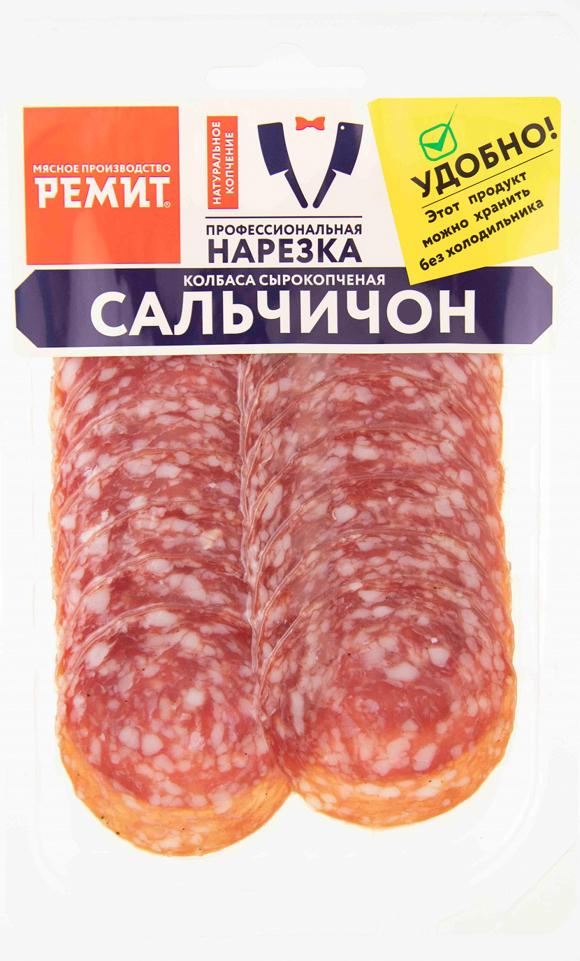 

Колбаса Ремит Сальчичон сырокопченая нарезка