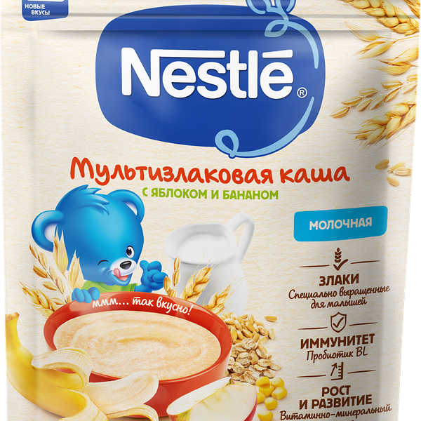 Каша Nestle Молочная Мультизлаковая с яблоком и бананом