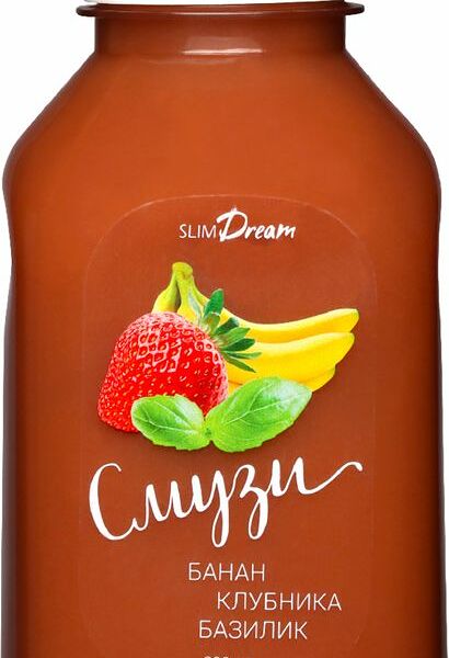 Смузи - банан и клубника с базиликом ТМ Slim dream (Слим дрим), 300 мл