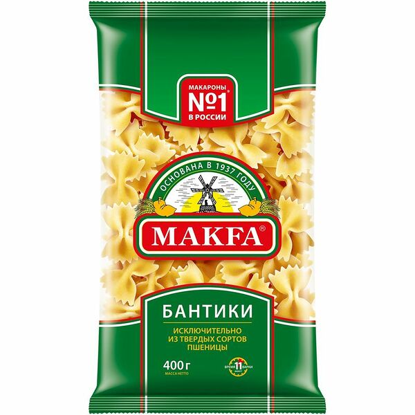 Макароны Makfa бантики 400г