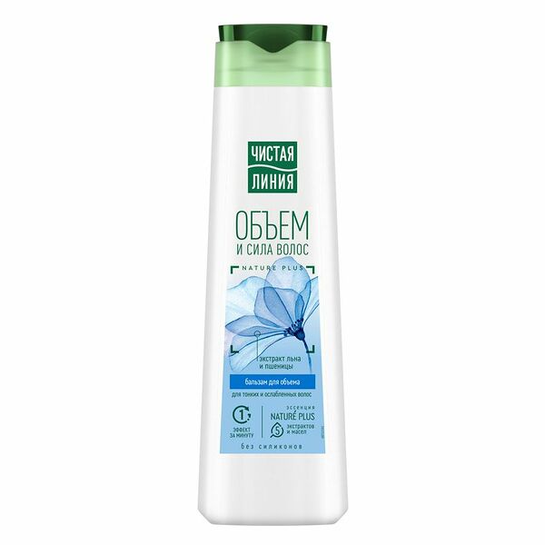 Бальзам-ополаскиватель для волос Чистая Линия Объём и сила, 380мл