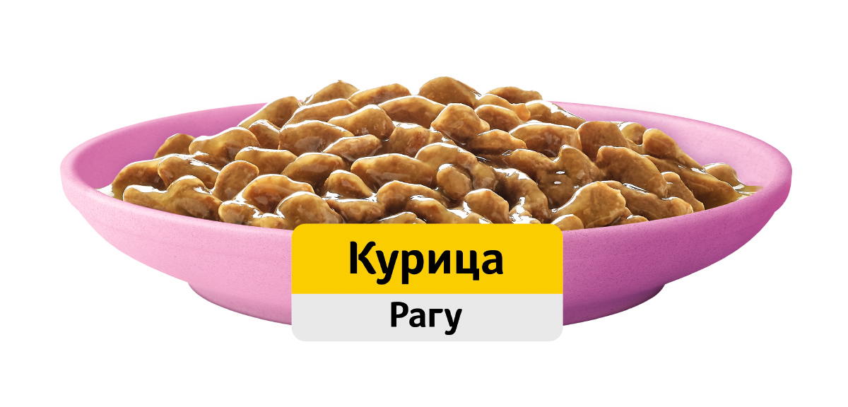 

Влажный корм Whiskas для котят от 1 до 12 месяцев рагу с курицей 75 г
