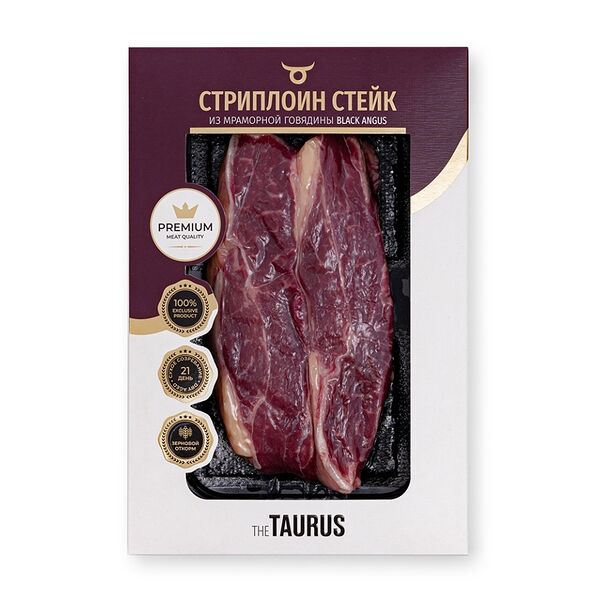 Стриплойн (Нью-Йорк стейк) из говядины сухого созревания Taurus, Россия