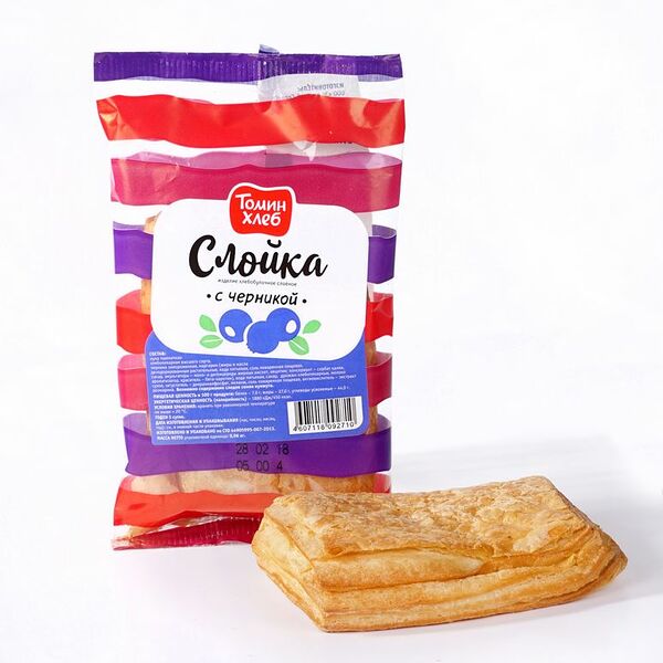 Слойка Томин Хлеб с черникой