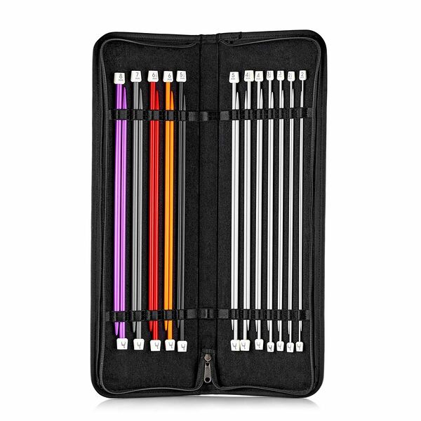 62407 Набор вязальных принадлежностей со спицами прямыми, 24 шт PONY