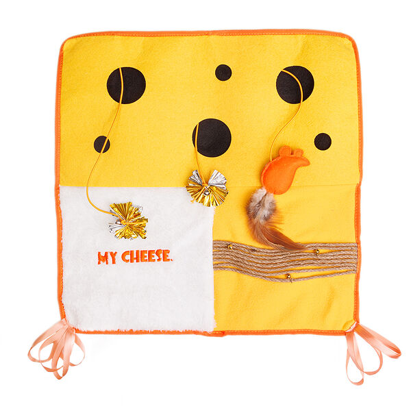 Игрушка для кошек Развивающий коврик Сыр, 48х48 см