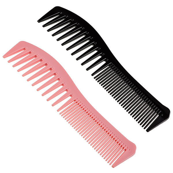 Юниlook расческа-гребень, пластик, 18,5х5 см, 2 цвета