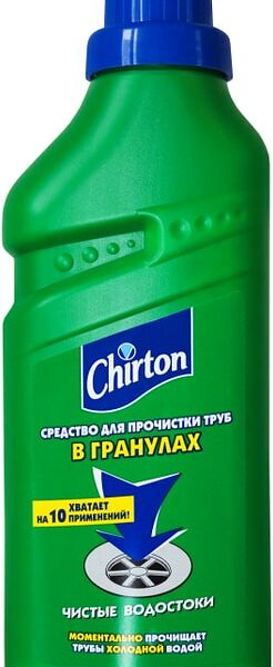 Средство для устранения канализационных засоров Chirton в гранулах