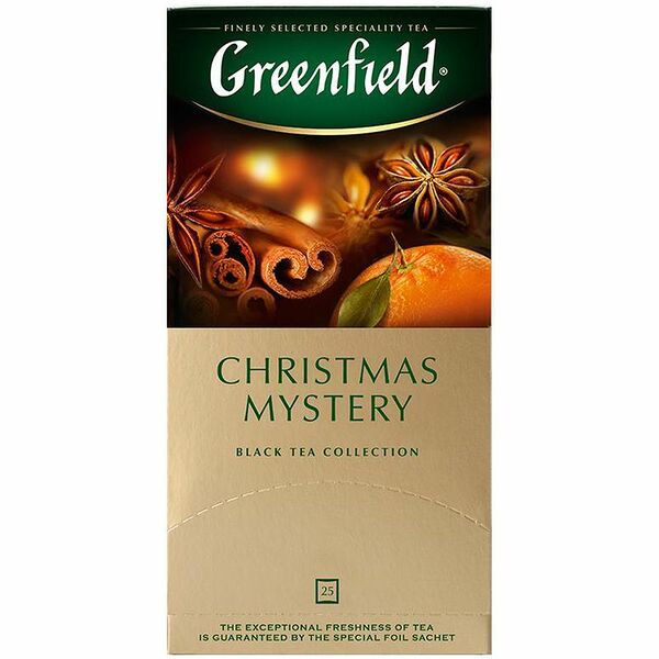 Чай черный Christmas Mystery в пакетиках 25*1,5г ТМ Greenfield (Гринфилд)
