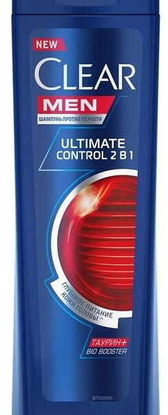 Шампунь Clear Men 2 в 1 Ultimate Control против перхоти
