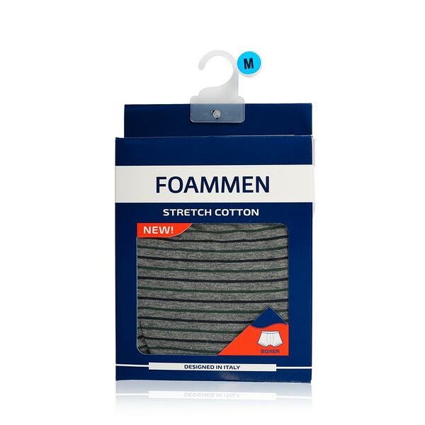 Мужские трусы - боксеры Foammen Fo90530, серые в полоску, M