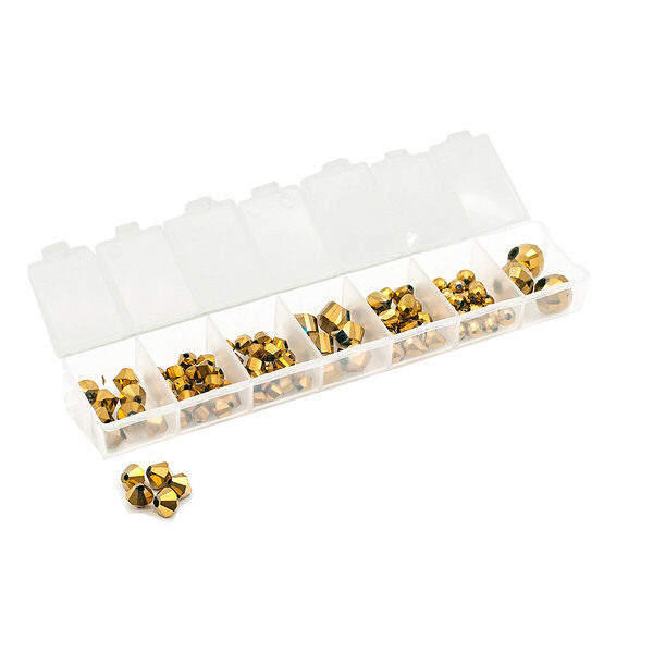 Набор стеклянных бусин 'Роскошный золотой', 95+/-2 шт, Astra&Craft