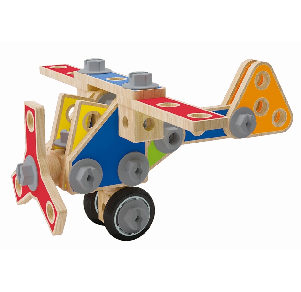 

Конструктор Hape Мастер деревянный, 62 элемента 3+, Швейцария