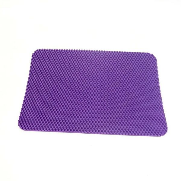 Универсальный коврик к туалету ромб фиолетовый для кошек 68x48 см