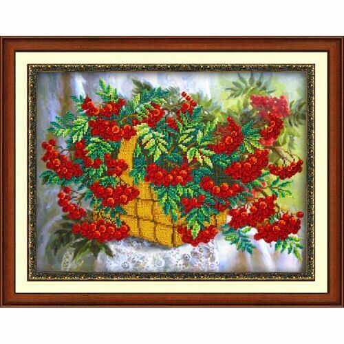 Б1237 Набор для вышивания бисером 'Рябина' 38*28 см