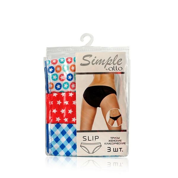 Женские трусы - слипы Atto Simple L , 3шт