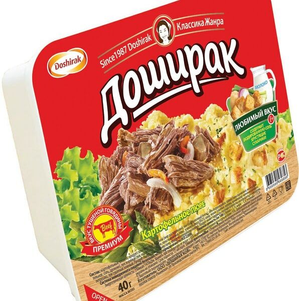 Пюре Доширак Премиум картофельное со вкусом тушенки 40г