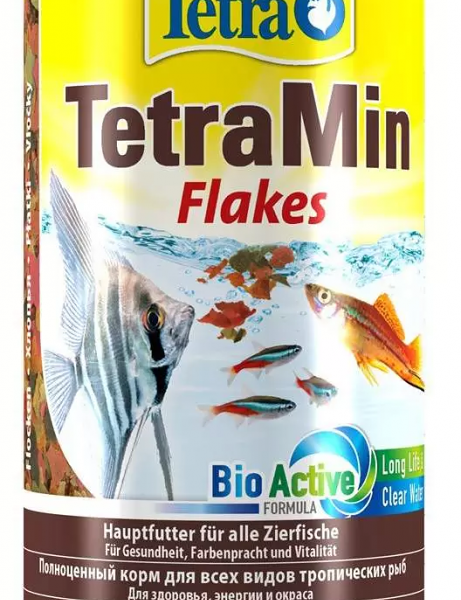 Корм для всех видов аквариумных рыб Tetra Min основной, хлопья 1л
