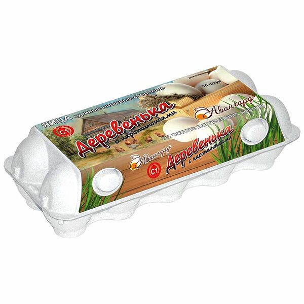 Яйцо куриное Авангард деревенское С1, 10 шт