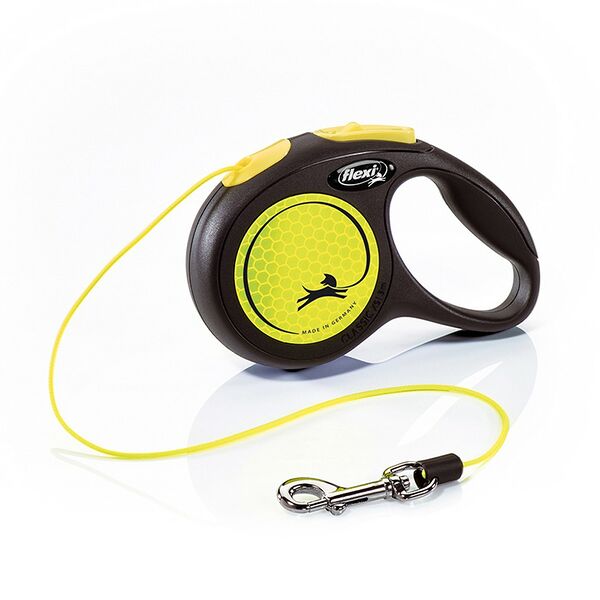 Flexi рулетка Neon New Classic для собак до 20 кг светоотражающий (5 м трос) M