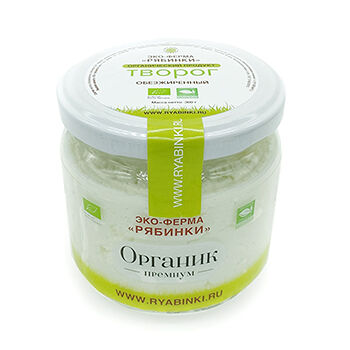 Творог обезжиренный эко-ферма «Рябинки» Органик
