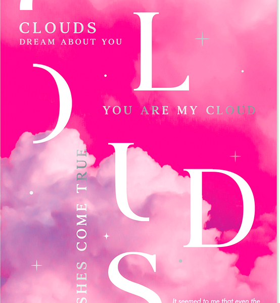 Тетрадь Рельеф Meshu Clouds Евро тиснение фольгой клетка 48л