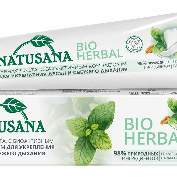Зубная паста Natusana Bio Herbal укрепление десен 100 мл